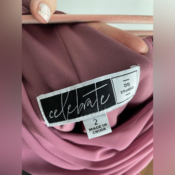 David’s Bridal Celebrate - Long Cowl Neck Spaghetti in Chianti - Picture 4 of 4